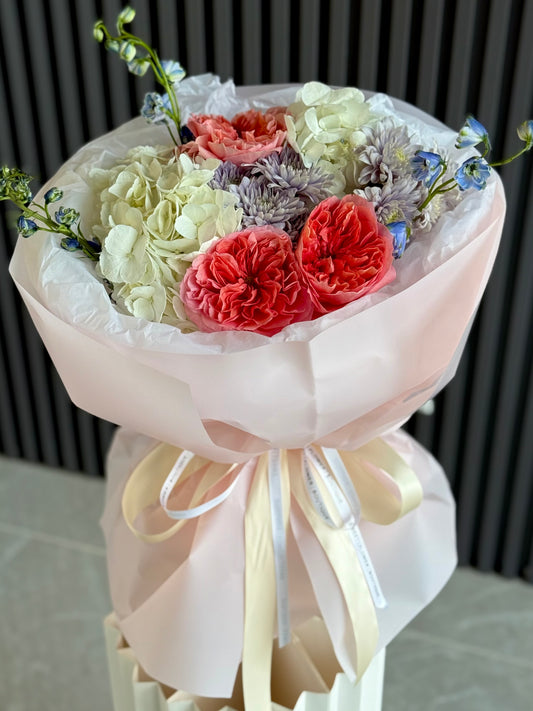 BLUE AND PINK DESIGNER BOUQUET