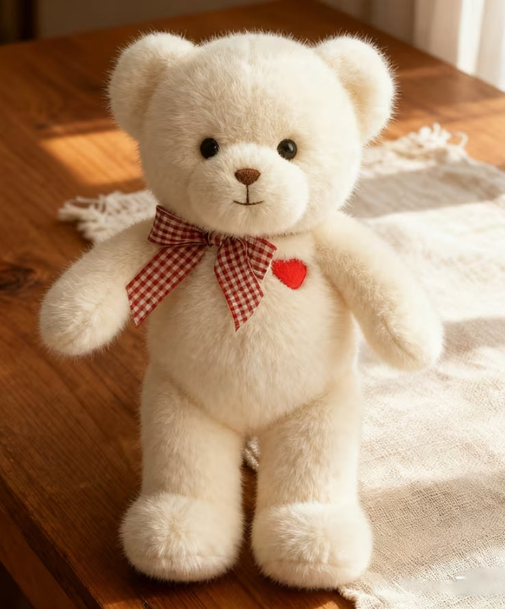 WHITE TEDDY BEAR 25 cm