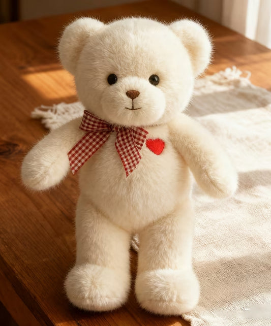 WHITE TEDDY BEAR 25 cm