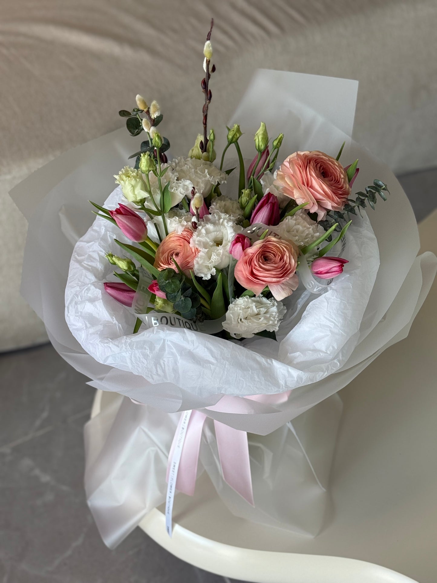 SPRING RANUNCULUS & TULIPS BOUQUET