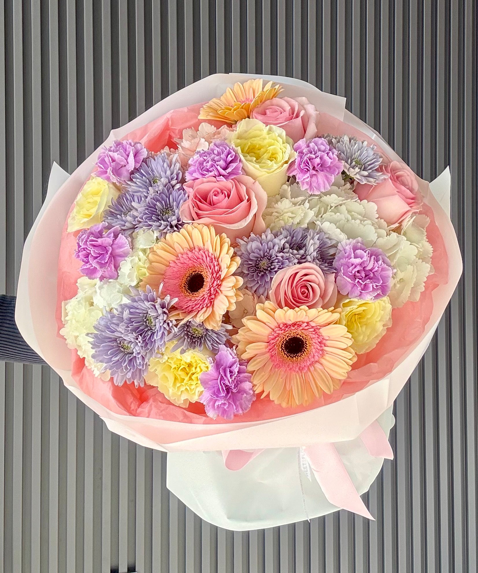 Dopamine bouquet colorful flowers Toronto same-day delivery