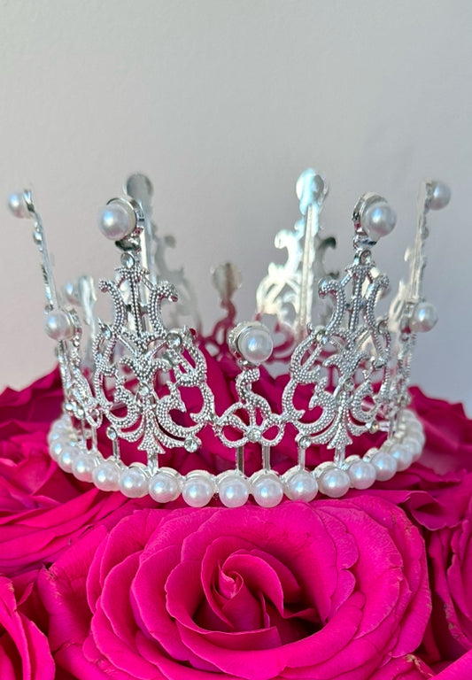 SILVER PEARL CROWN