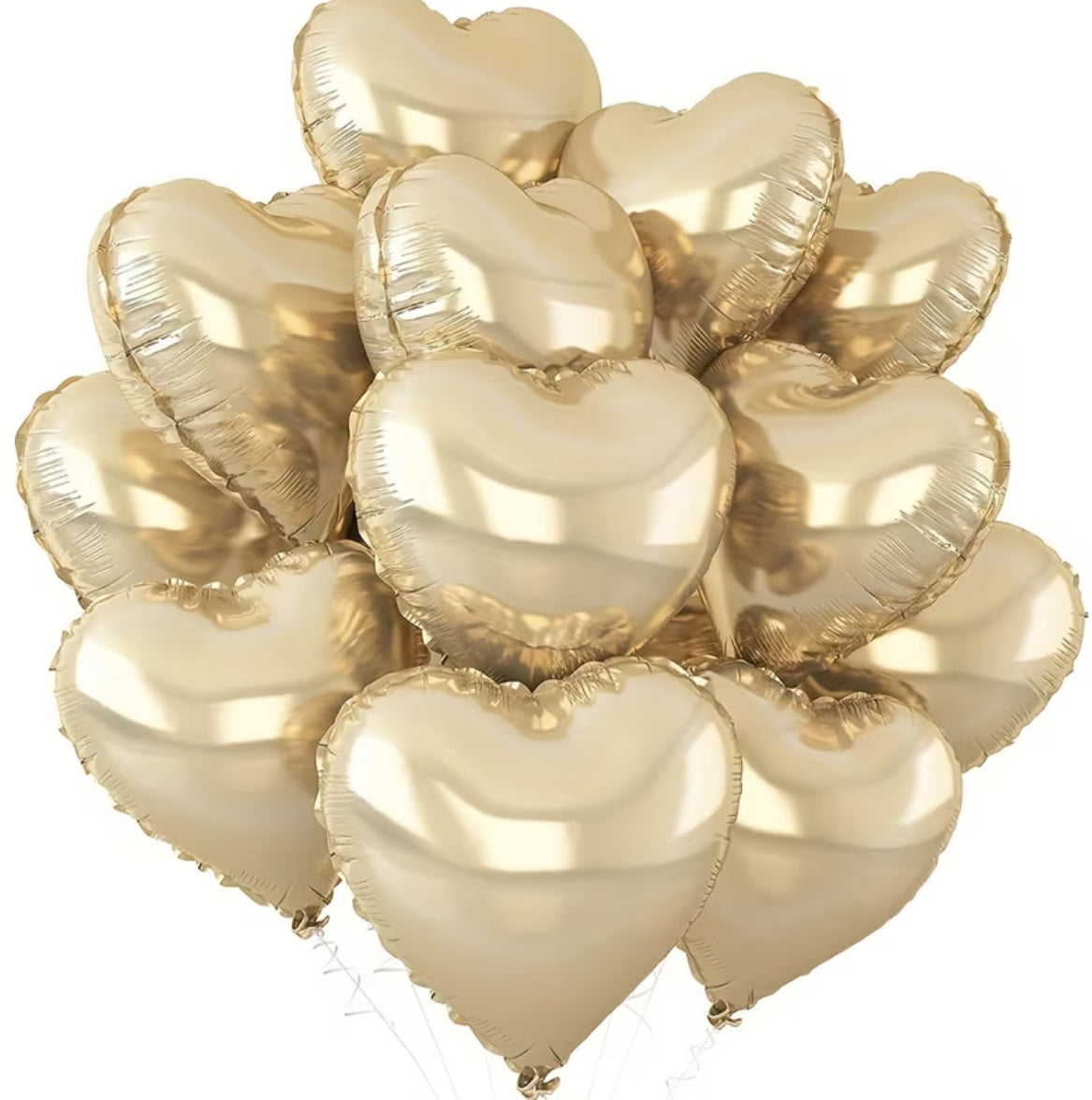 18 inch gold heart balloon metallic finish same day delivery